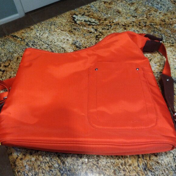 Baggallini Women's Orange Criss Cross Crossbody Shoulder Bag Multiple Pockets - Picture 12 of 15